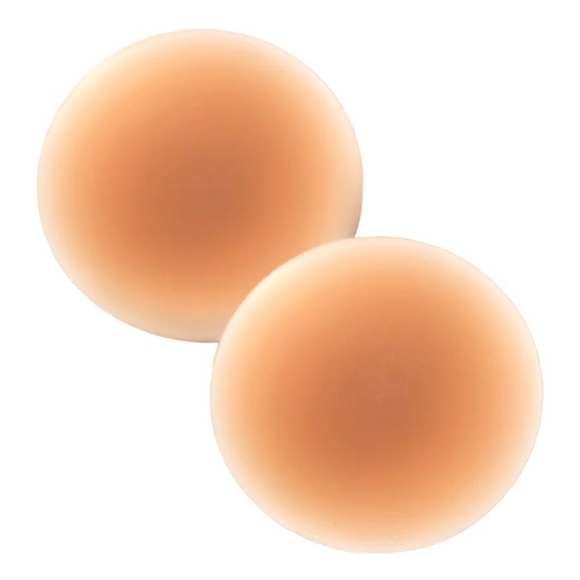 PACK OF 2 Seamless Nude Silicone Reusable Nipple Covers (Caramel Brown) - Picture 1 of 9